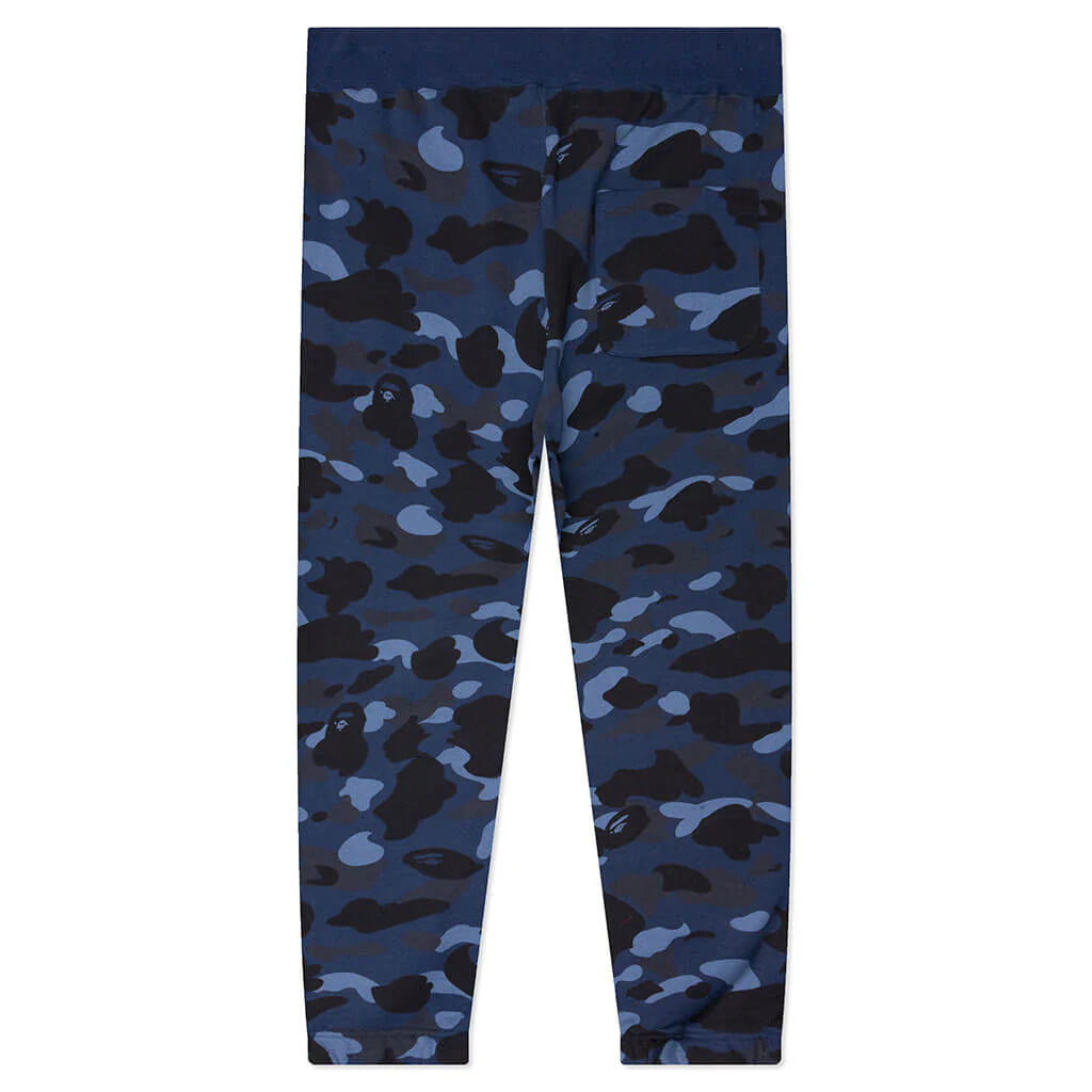 Color Camo Wide Fit Sweat Pants Navy