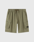 Linen Ripstop Cargo Short Olive Green