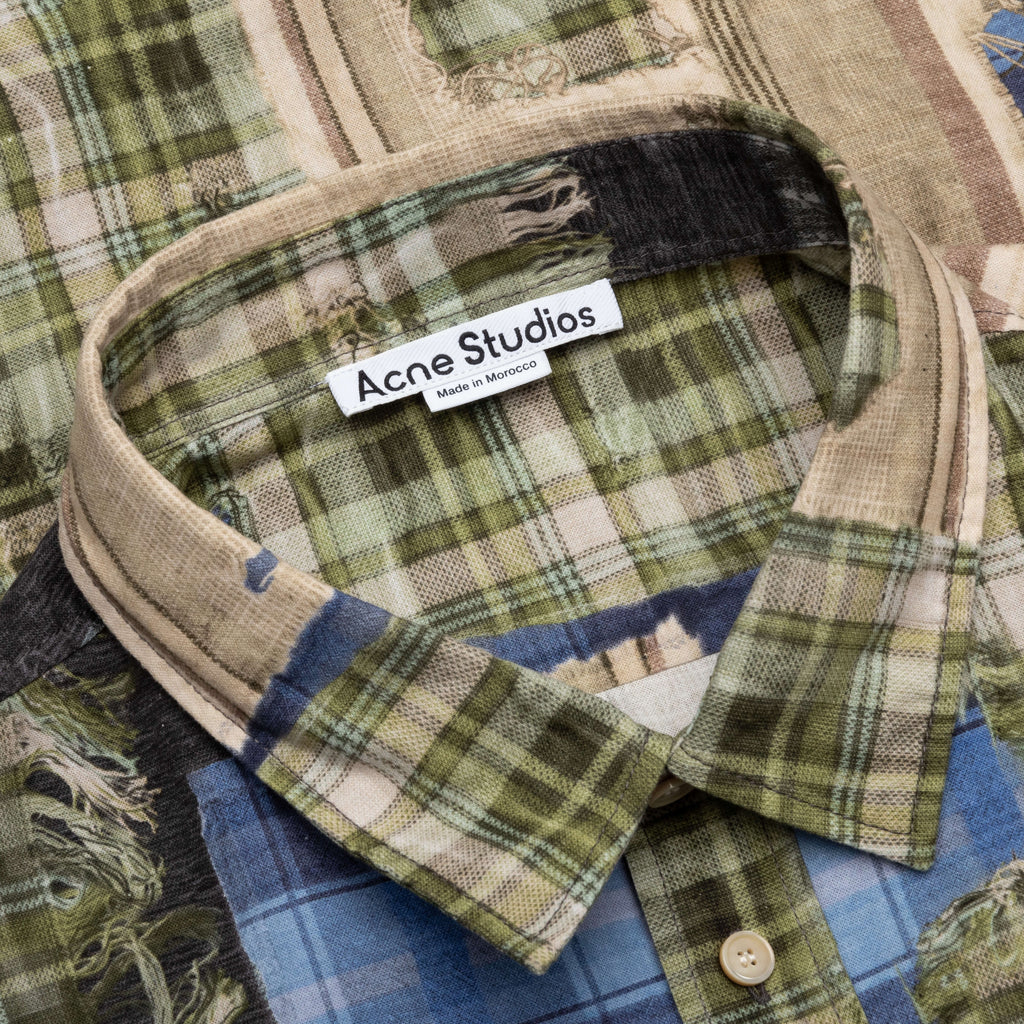 Patchwork Flannel Green Multi