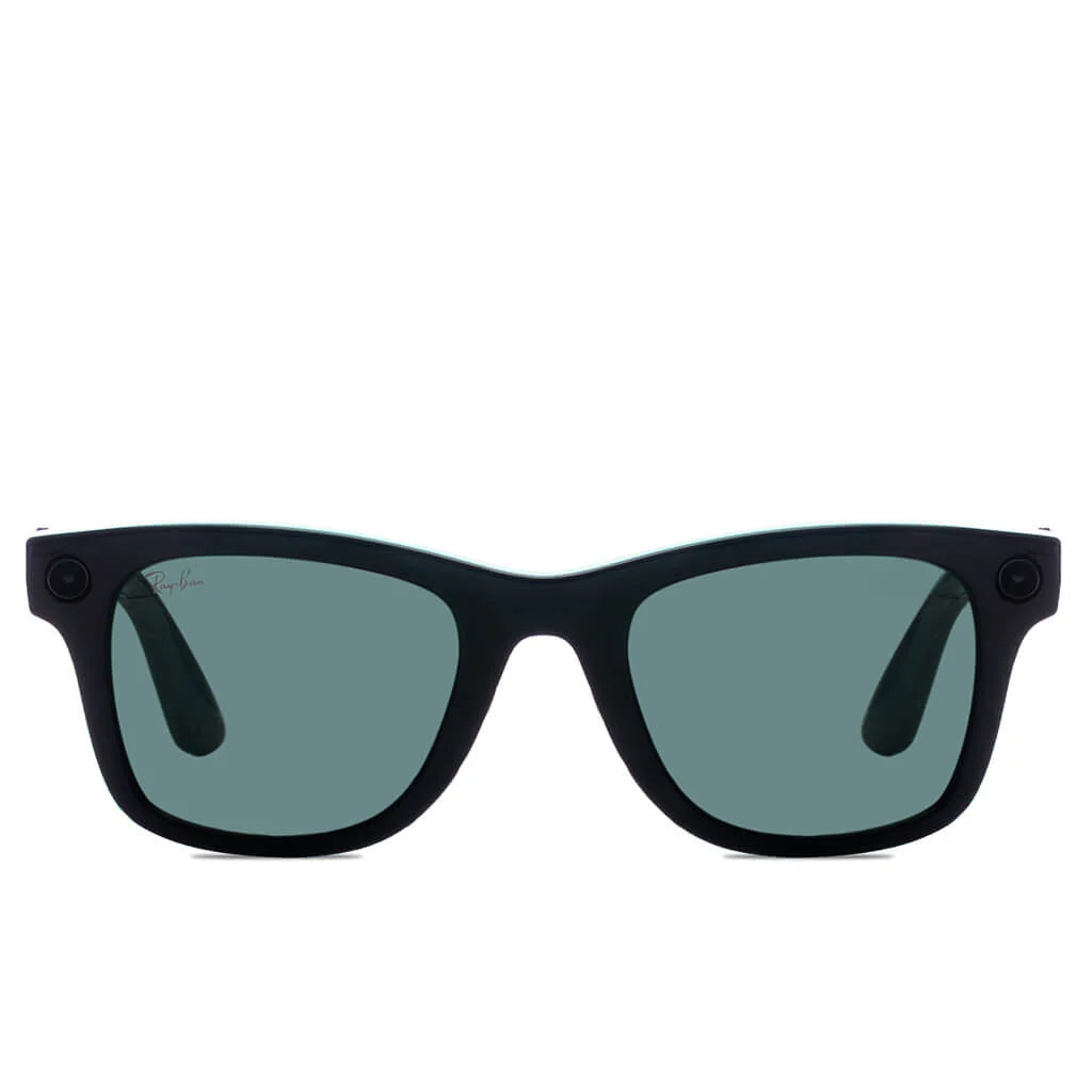 Meta Wayfarer Gen 2 Shiny Black G 15 Green