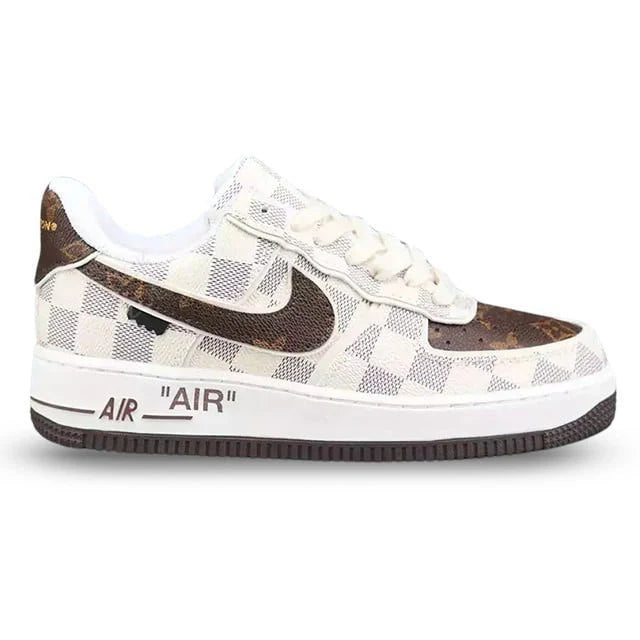 Louis Vuitton x Off White x Nike AF1 Damier Heat Check Custom