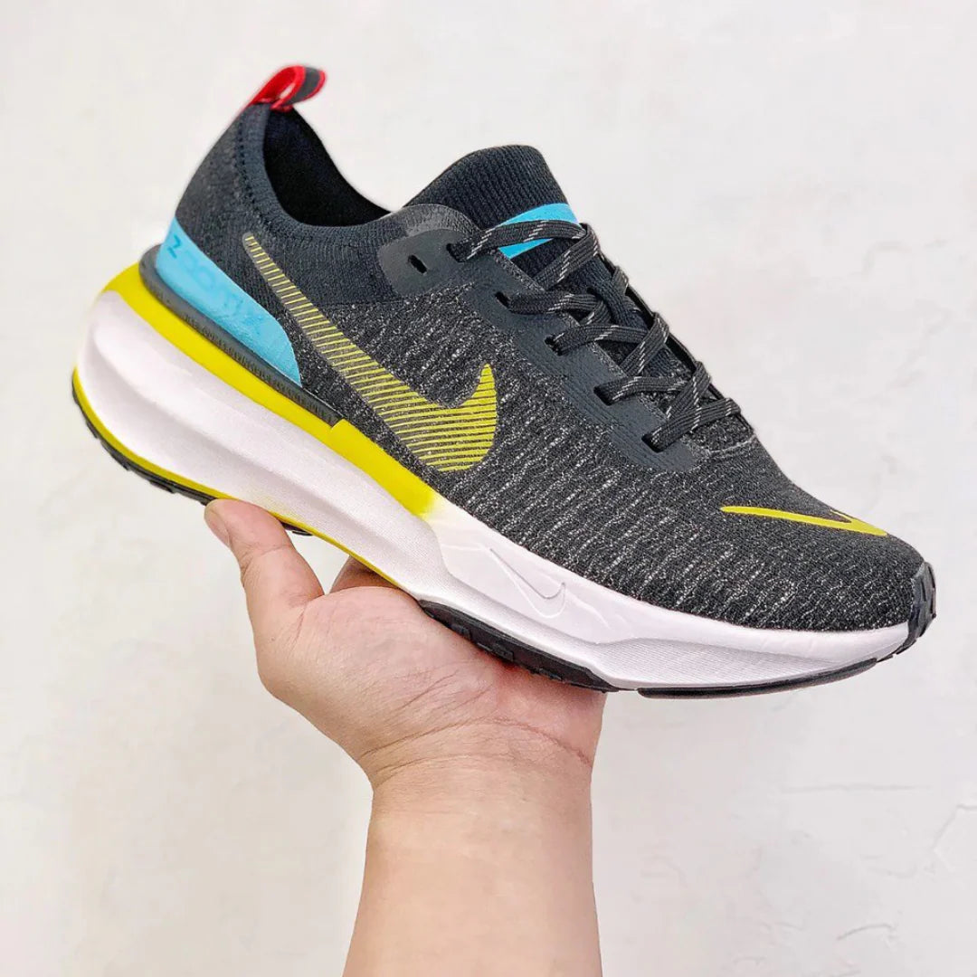 Nike Invincible Run 3 Preto Azul Báltico Amarelo