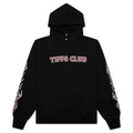 Leather Flame Hoodie Black
