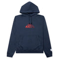 ATK Stacked Logo Hoodie Navy