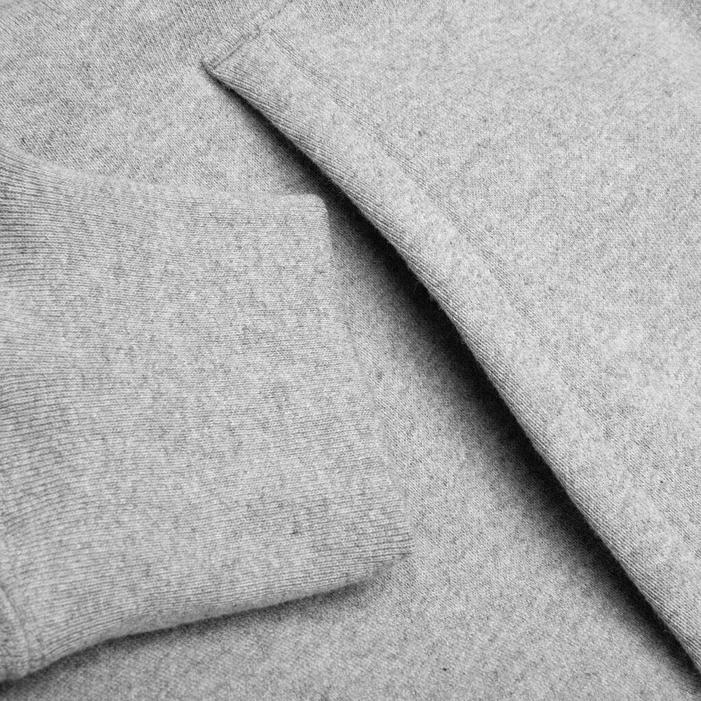 College Relaxed Fit Full Zip Hoodie Gray