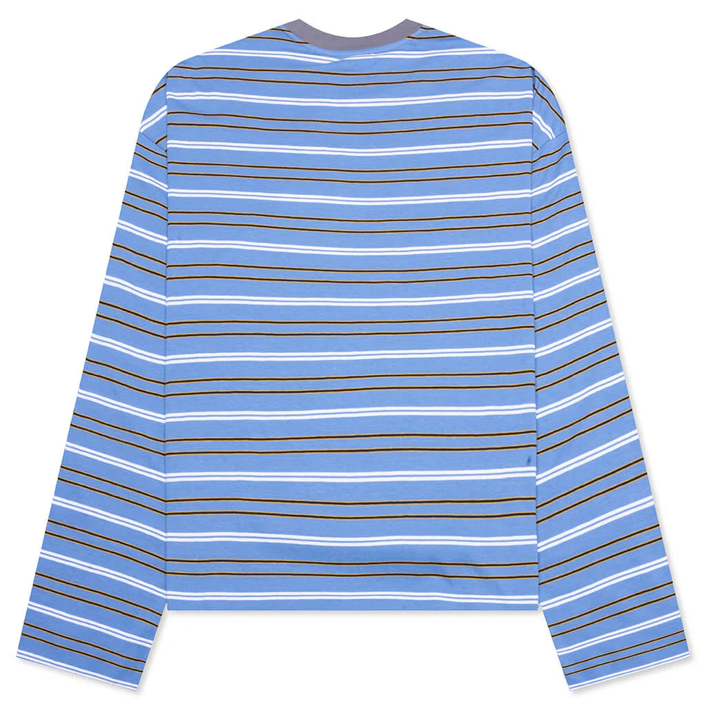 Striped Long Sleeve T Shirt Periwinkle