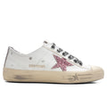 Womens V Star 2 Leather Sneaker White Bubble Gum Platinum
