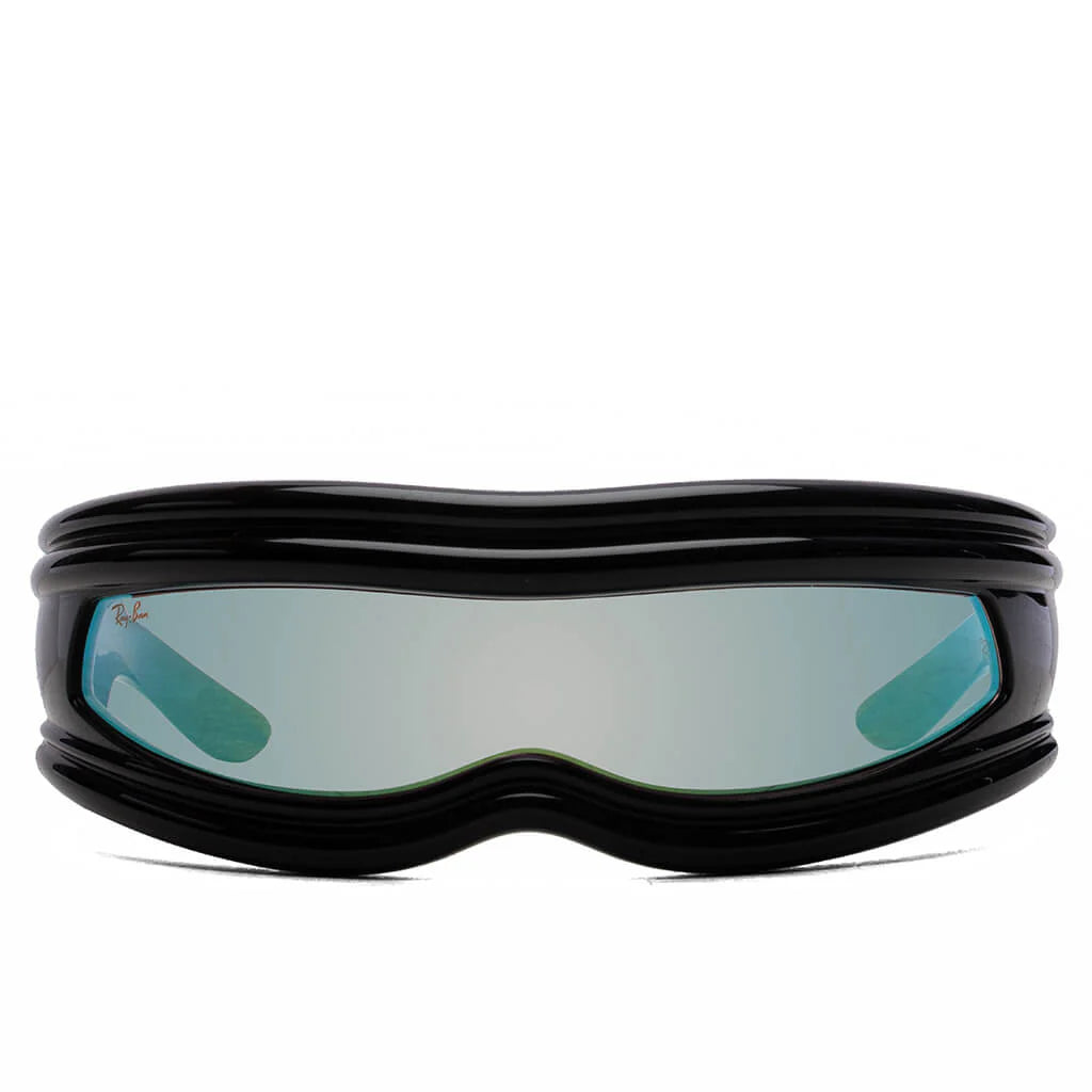 Ray Ban x AAP Rocky Ultra Wrap 001 Black Light Grey Mirror Blue