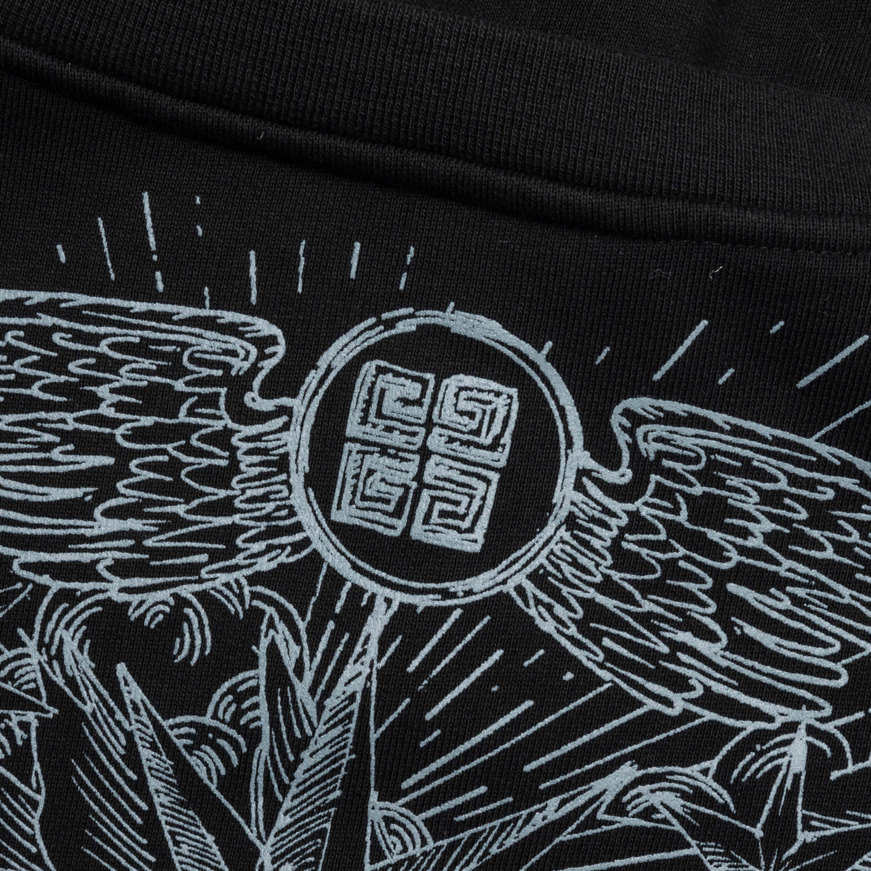 Tarot Print Boxy Fit Long Sleeve T Shirt Black