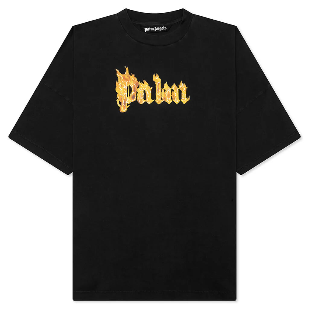 Burning Logo Tee Black Gold