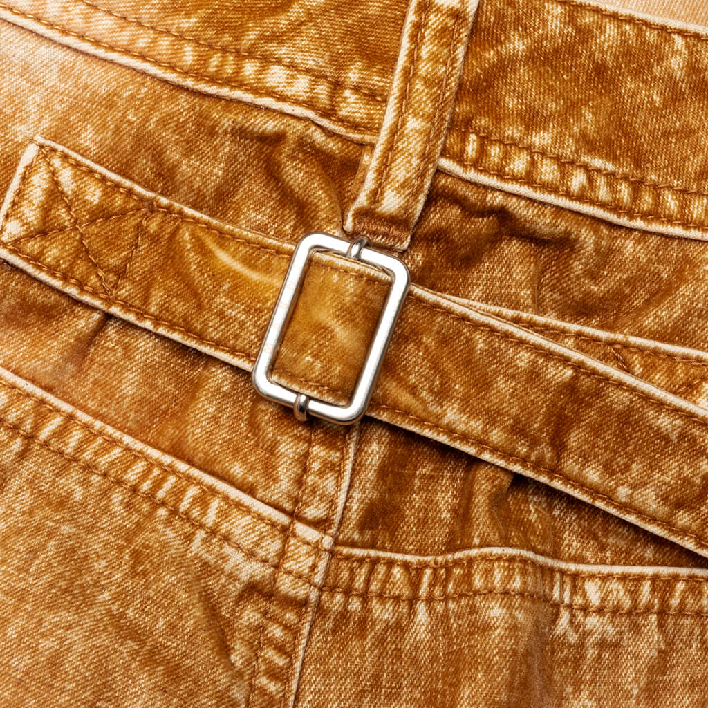 Garment Dyed Flock Denim Trousers Moccasin