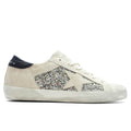 Womens Glitter Suede Super Star Platinum Beige Black