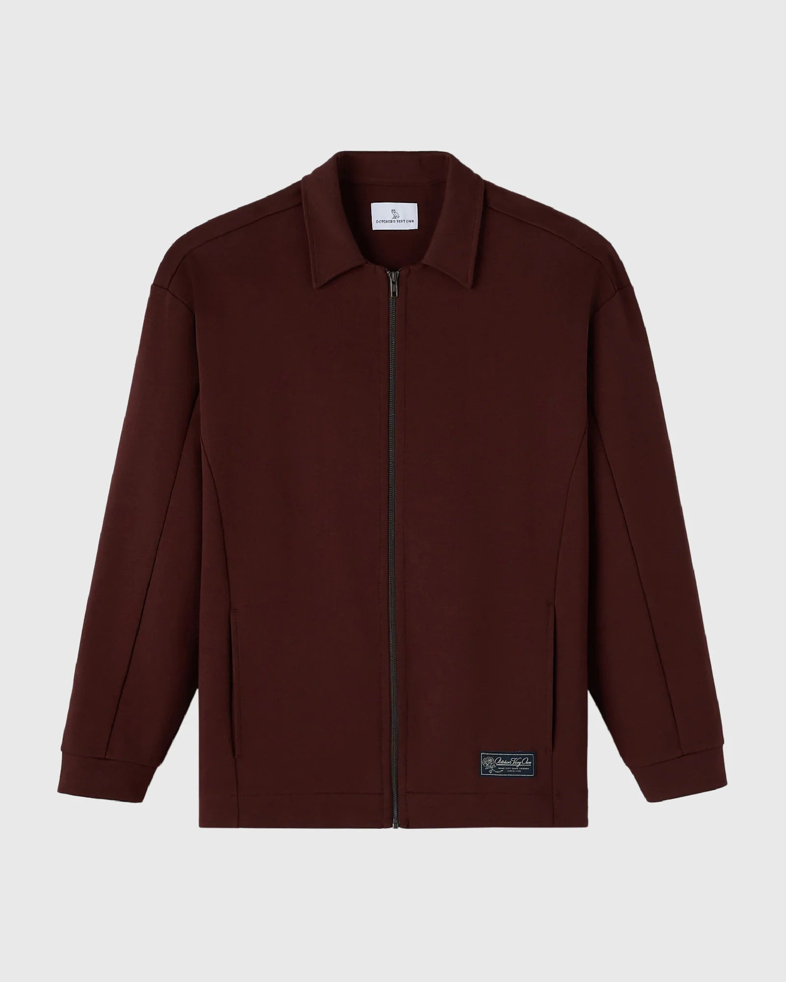 Double Knit Script Overshirt Cocoa