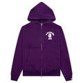 College Relaxed Fit Full Zip Hoodie Purple