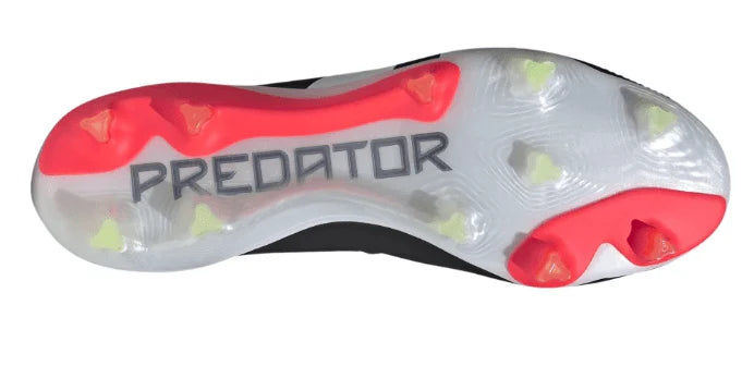 adidas Predator Elite Laceless FG Firm Ground Soccer Cleats Black White Solar Red