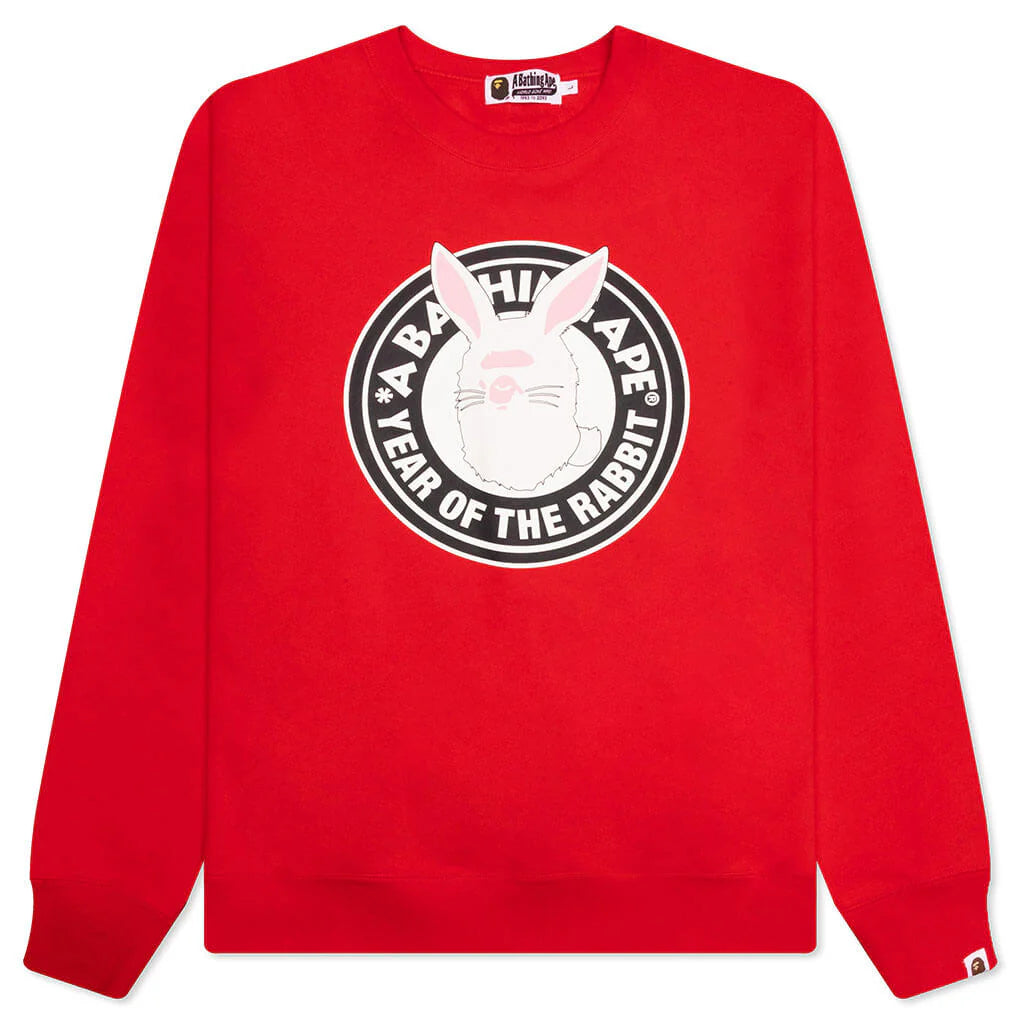Year Of The Rabbit Crewneck Red