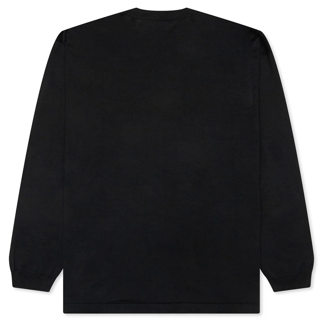 Drawstring Knit Sweatshirt Black