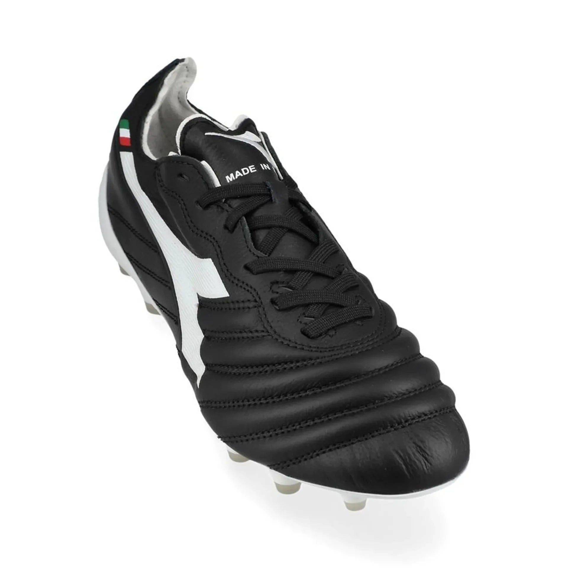 Diadora Brasil Elite 2 Teach Italia LPX FG Firm Ground Soccer Cleats Black White