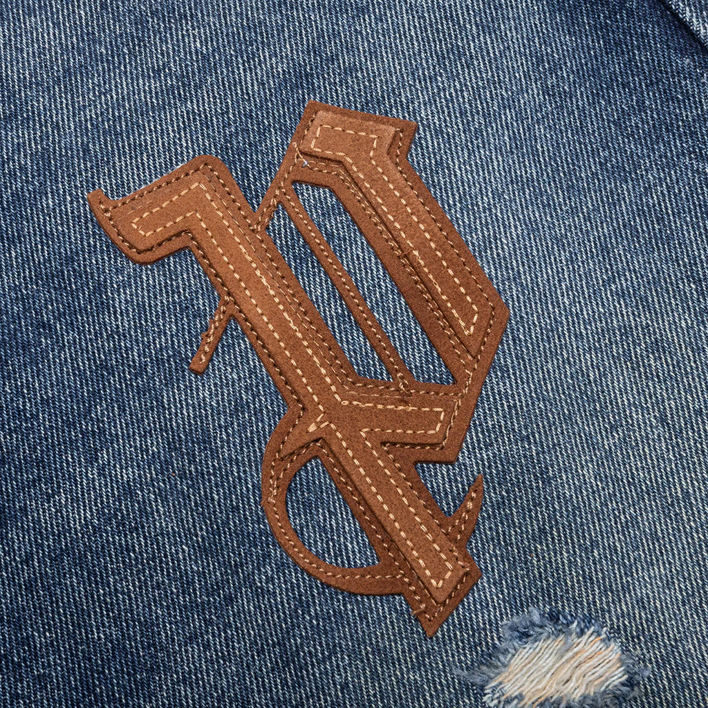 Logo Patch 5 Pockets Blue Golden Brown