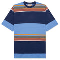 Striped Organic Cotton T Shirt Glass Blue