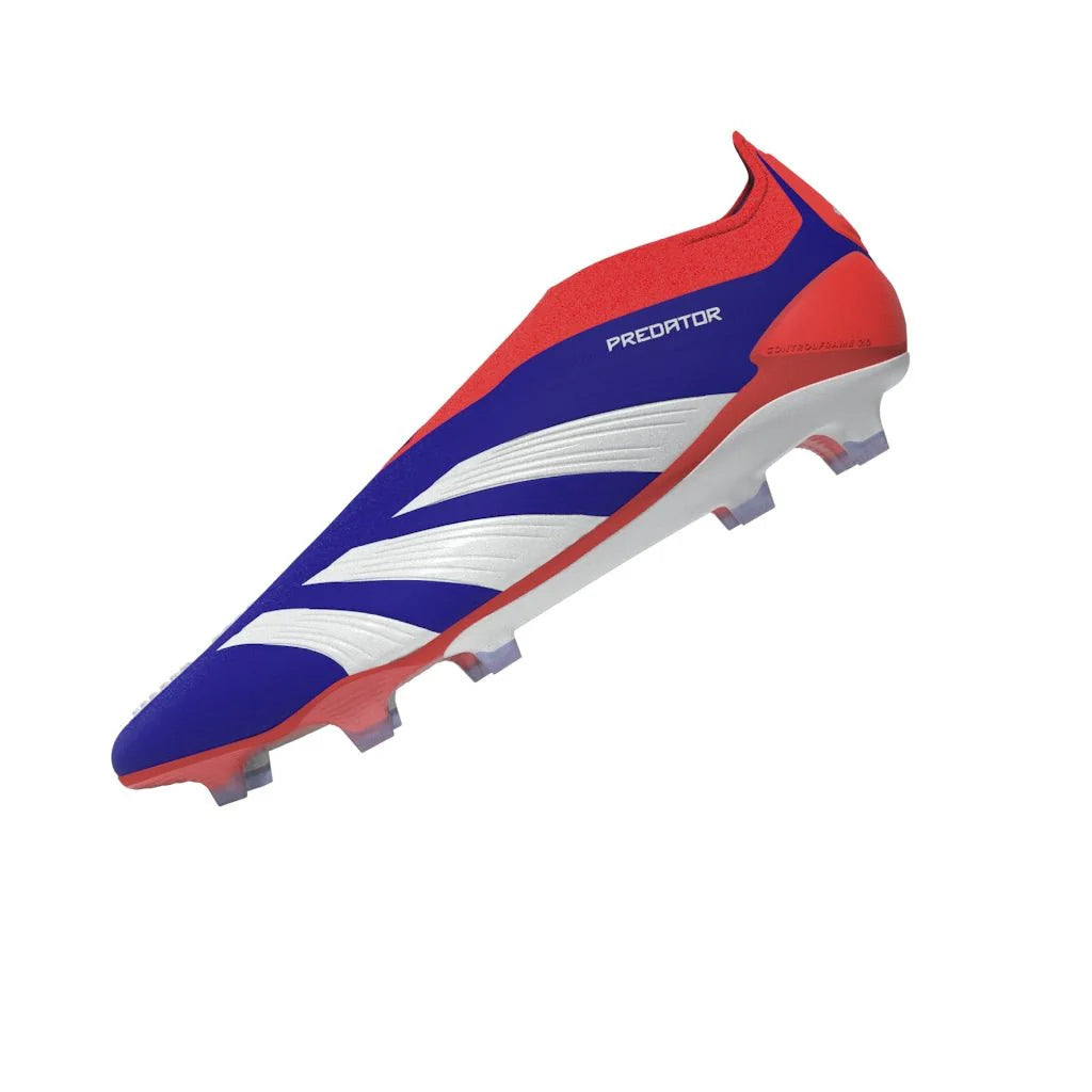 adidas Predator Elite Laceless FG Laceless Firm Ground Soccer Cleats Lucid Blue White Solar Red