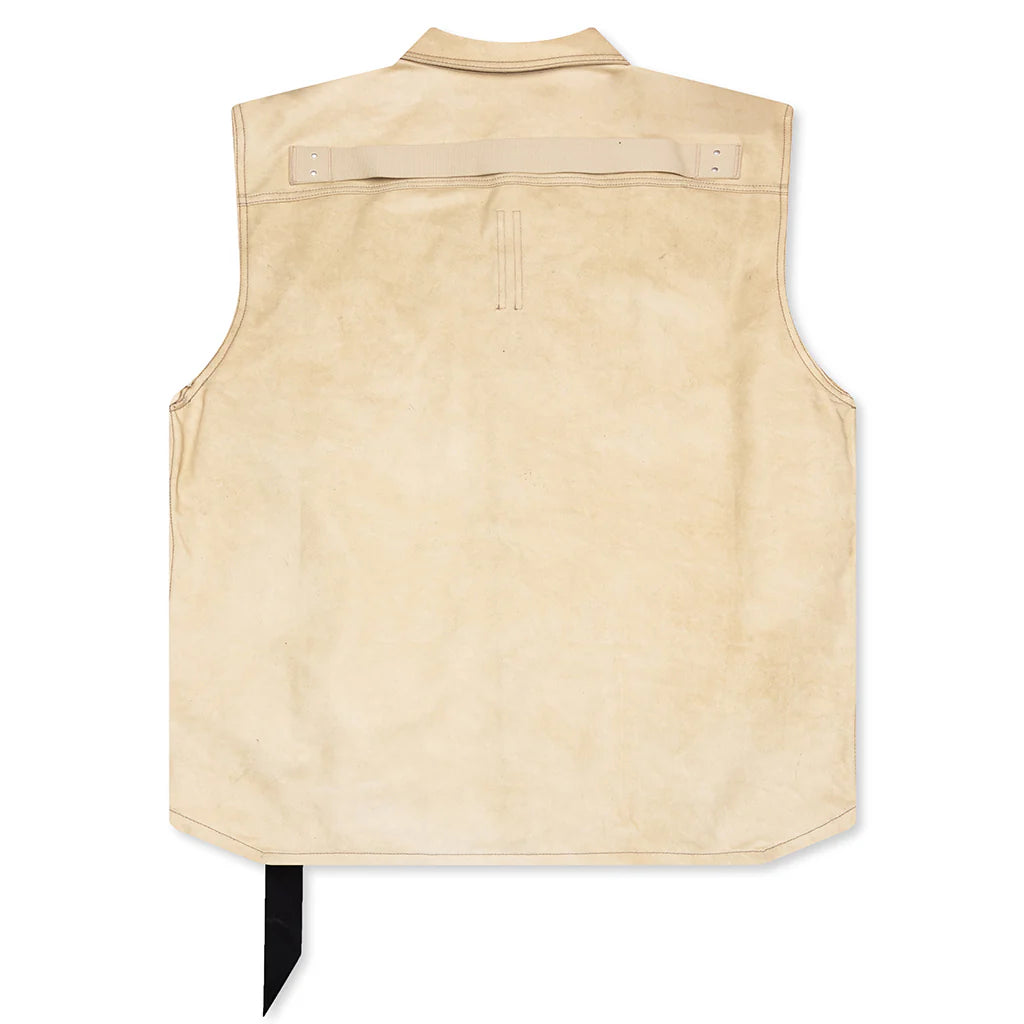 Sl Tommy Jumbo Sleeveless Denim Jacket Parchment Black