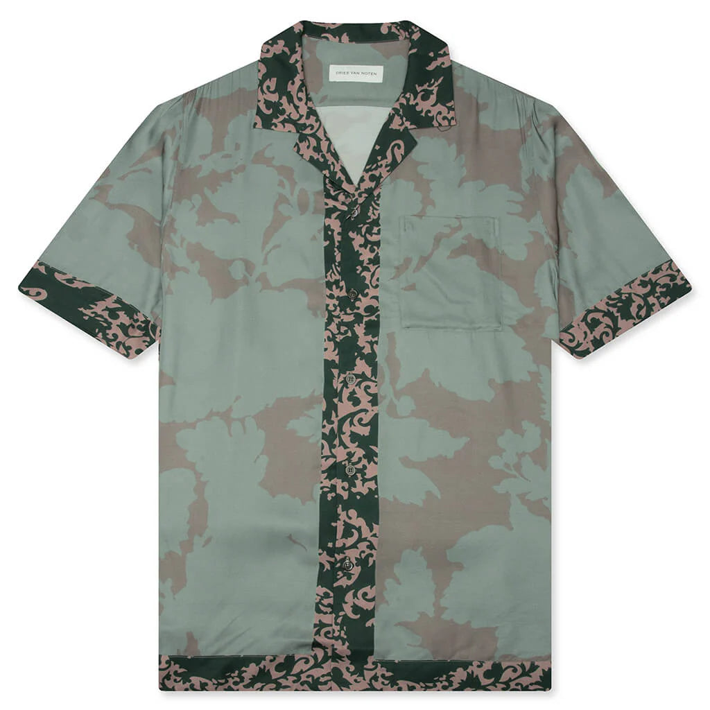 Archive Floral Carltone MW Shirt Petrol