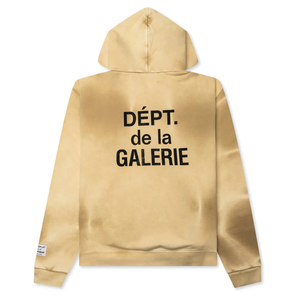 French Zip Hoodie Tan