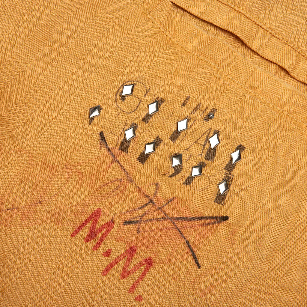 Montauk S S Bowling Shirt Yellow