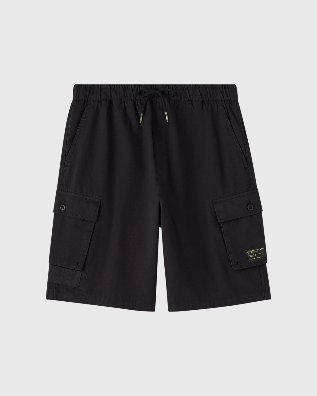 Linen Ripstop Cargo Short Black
