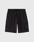 Linen Ripstop Cargo Short Black