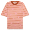 Striped Floral T Shirt Pink Gummy