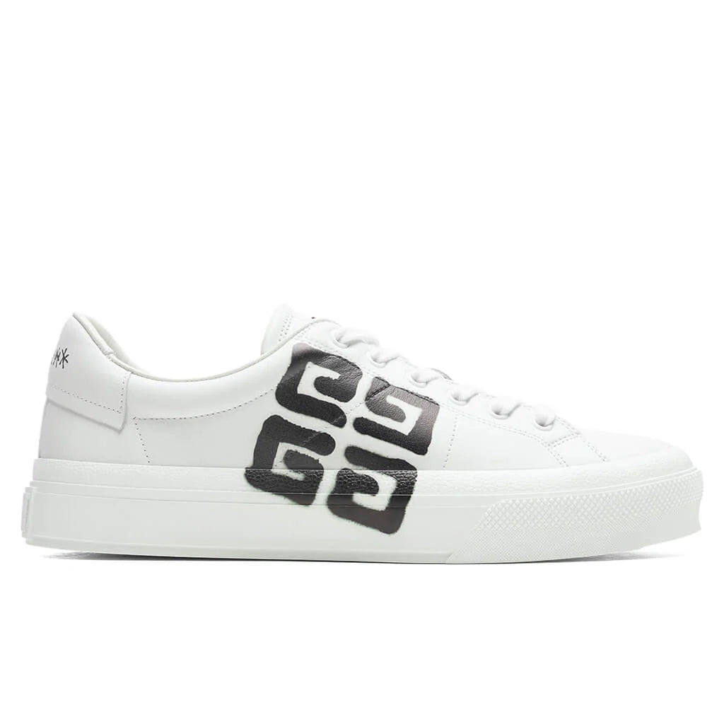 City Court Lace Up Sneaker White Black