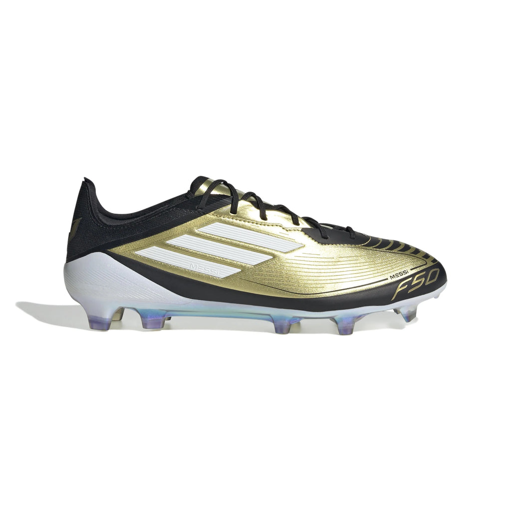 adidas F50 Elite FG Messi Firm Ground Soccer Cleats Gold White Black