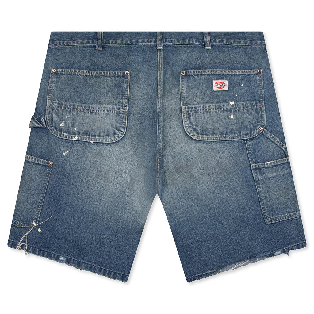 Double Knee Shorts Blue