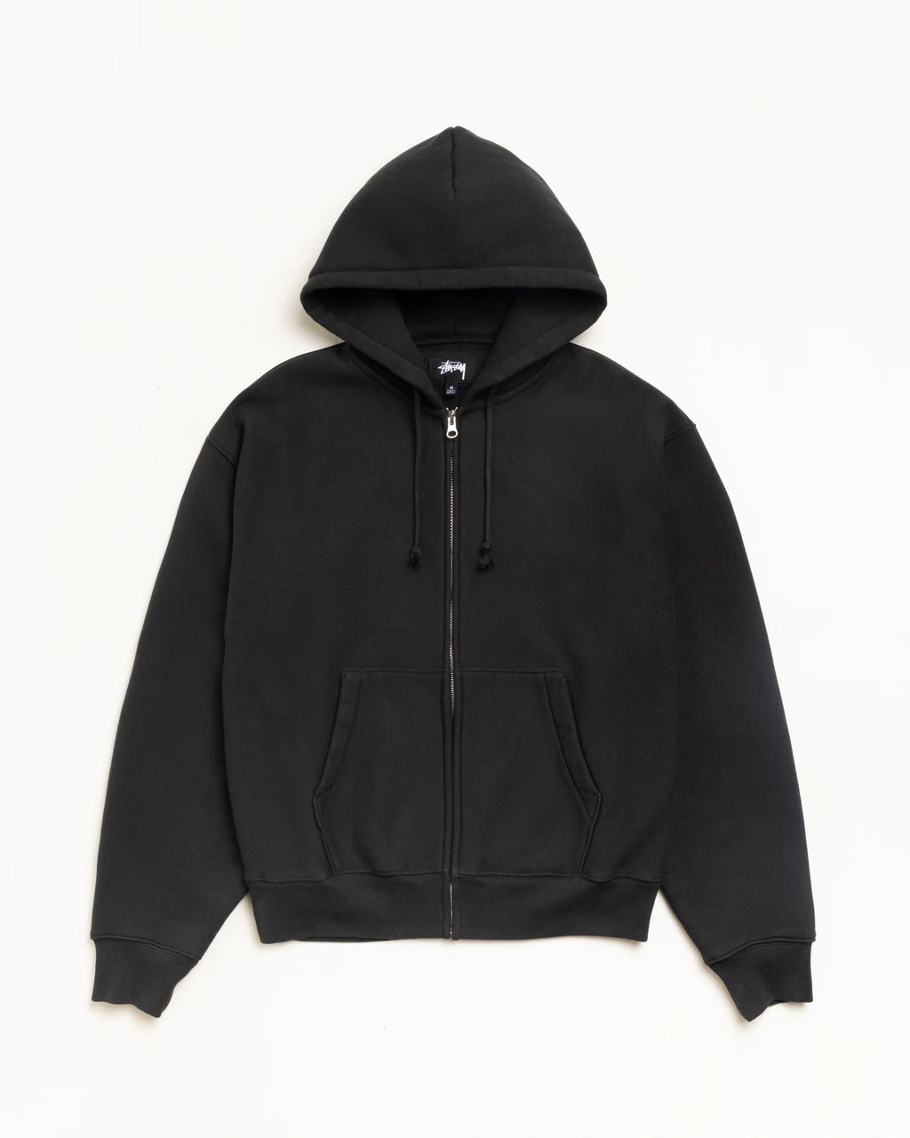 CURSIVE APPLIQUE ZIP HOODIE