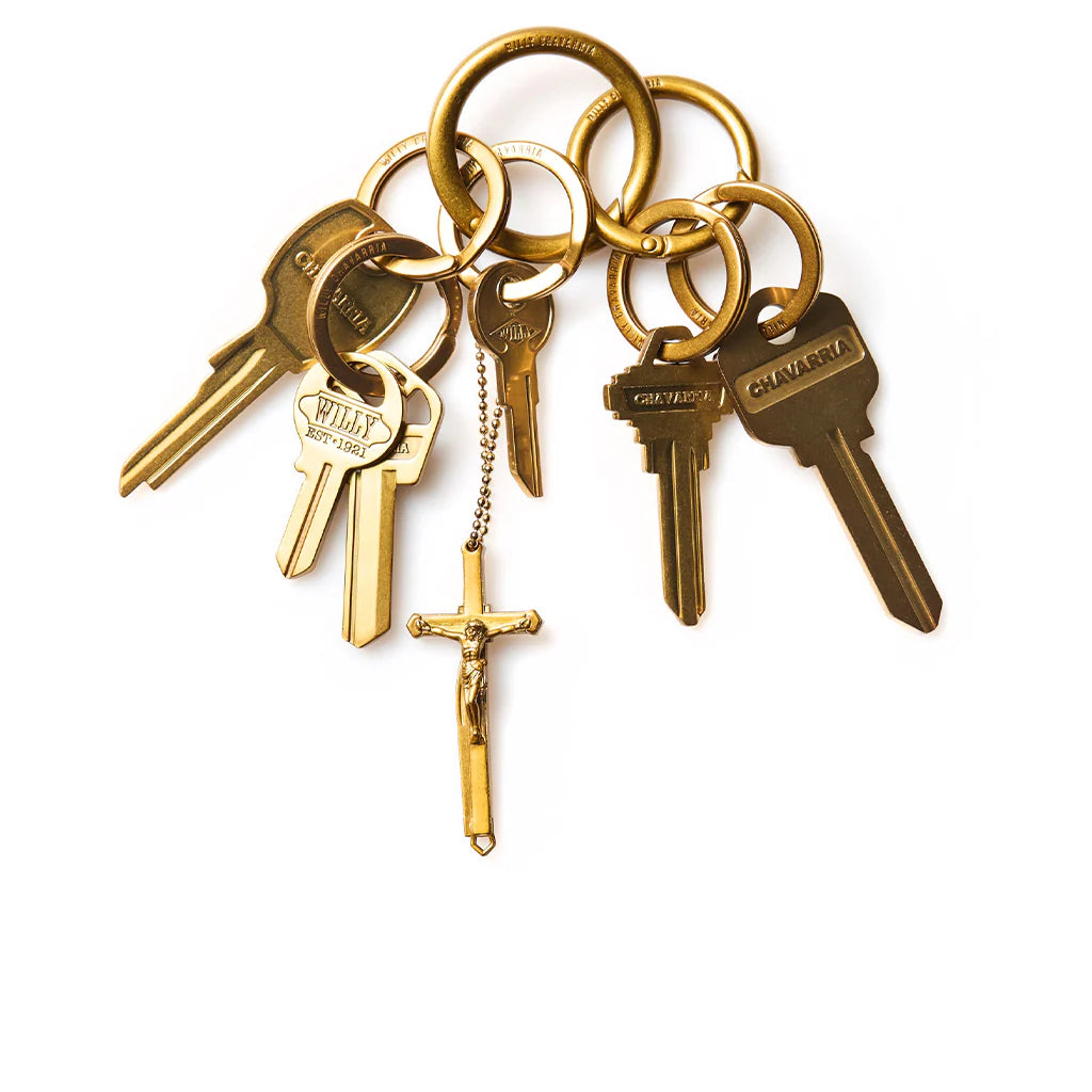 Staff Key Fob Antique Gold
