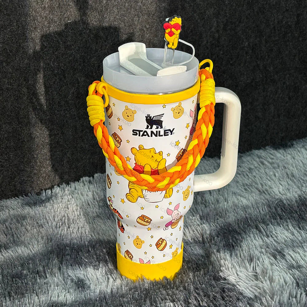 Copo Térmico Ursinho Pooh Tumbler 12L Inox com Tampa Hermética