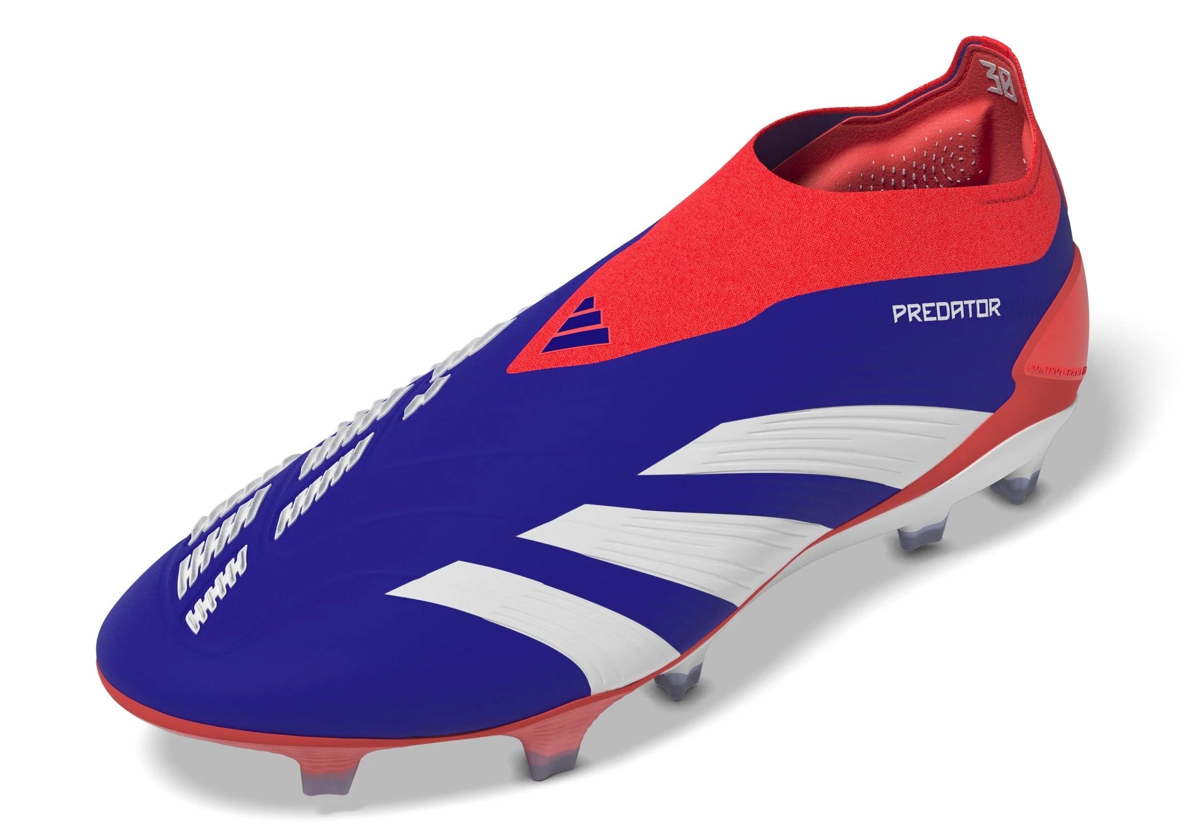 adidas Predator Elite Laceless FG Laceless Firm Ground Soccer Cleats Lucid Blue White Solar Red