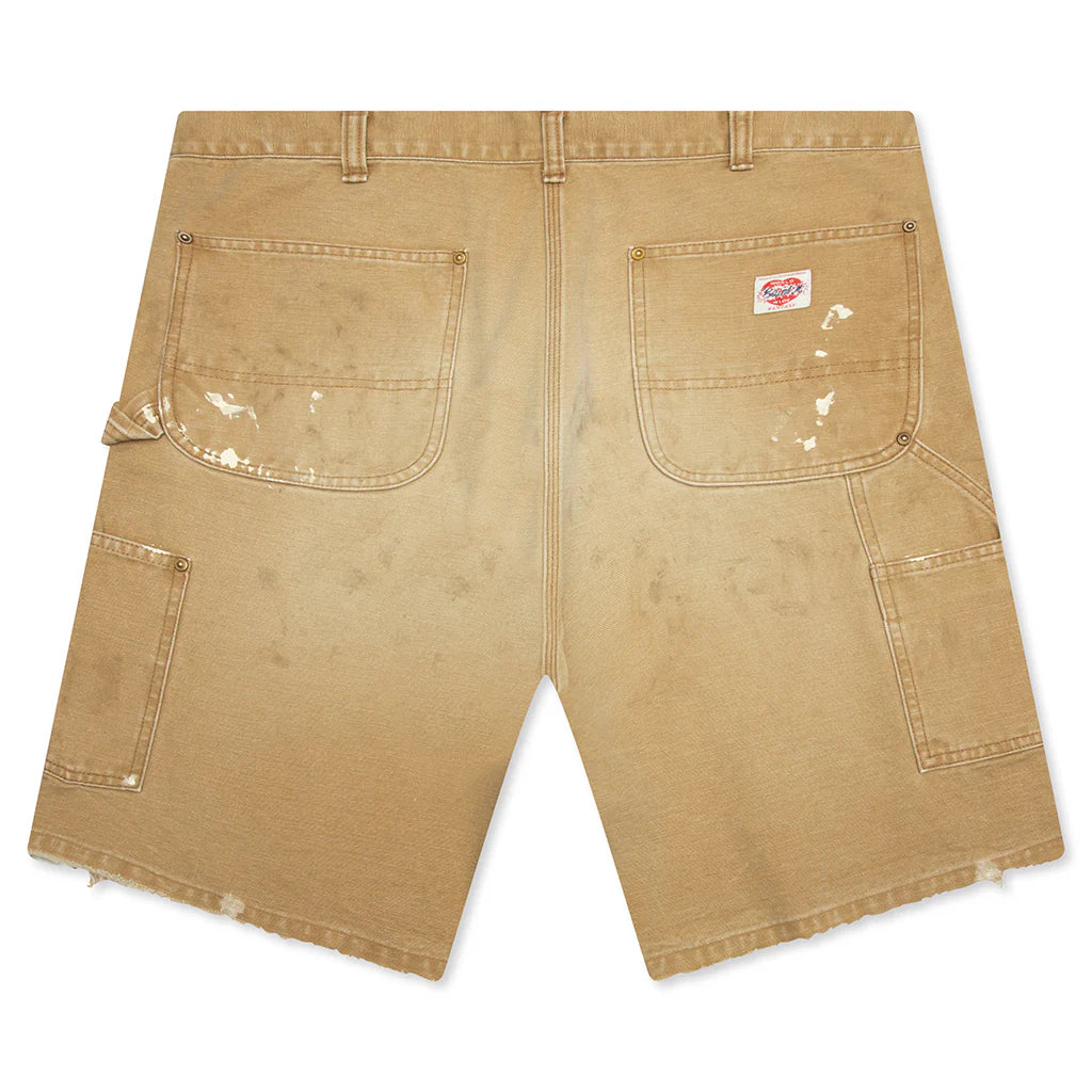Double Knee Shorts Beige