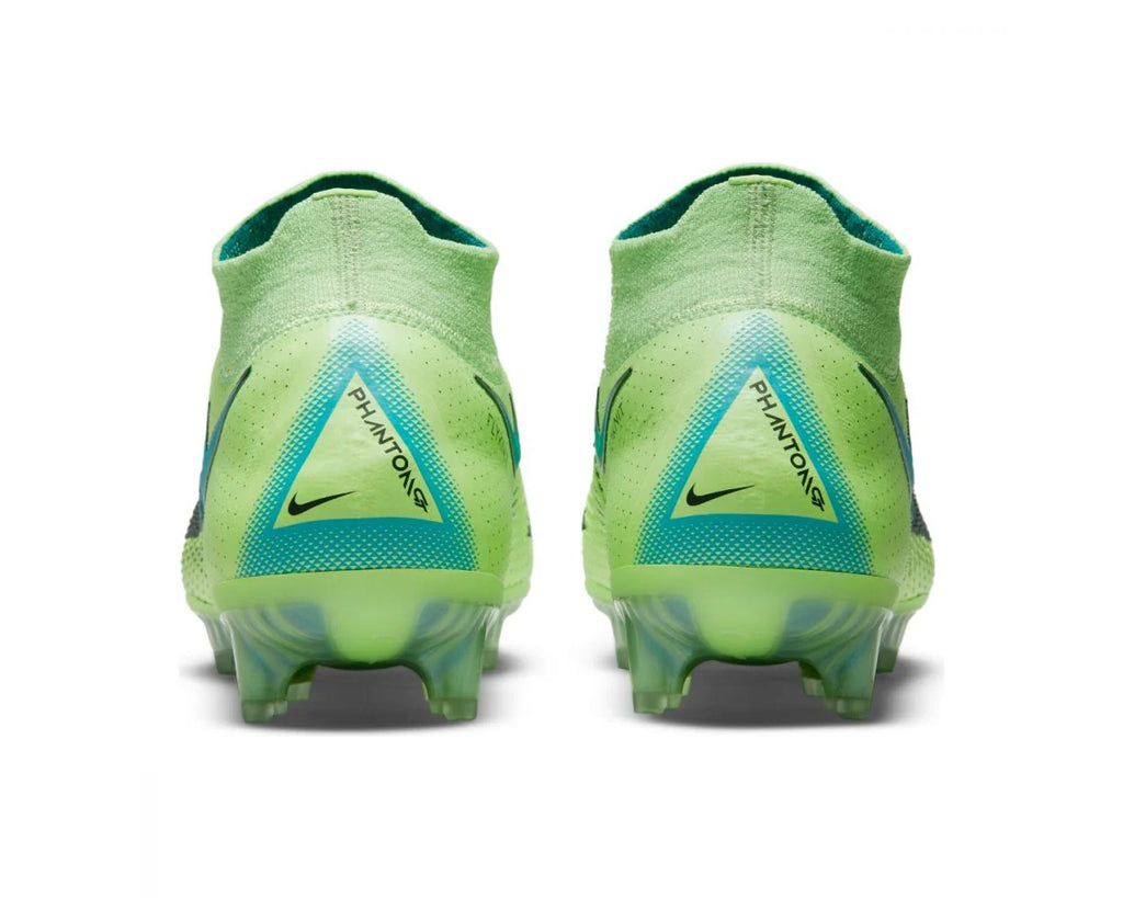 Nike Phantom GT Elite DF FG Firm Ground Soccer Cleats Lime Glow Aquamarine