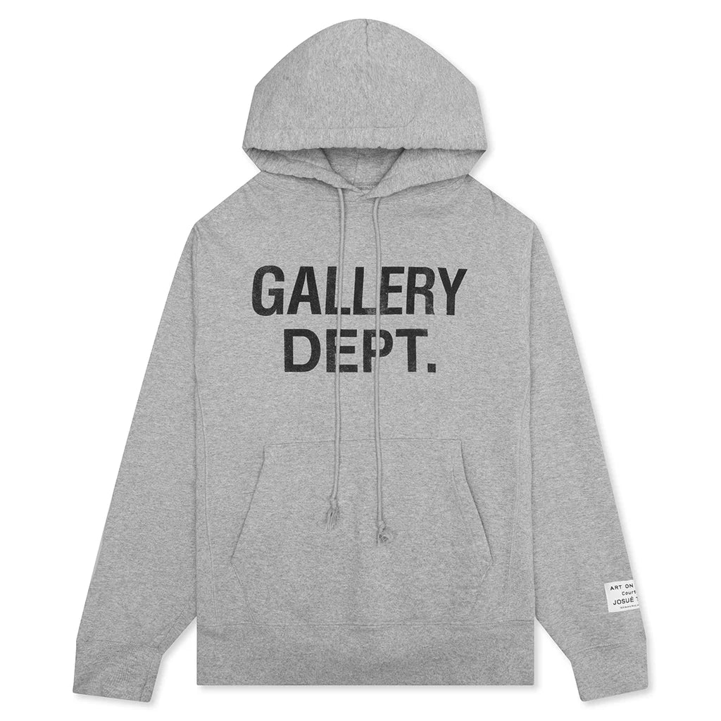 Center Logo Hoodie Heather Grey