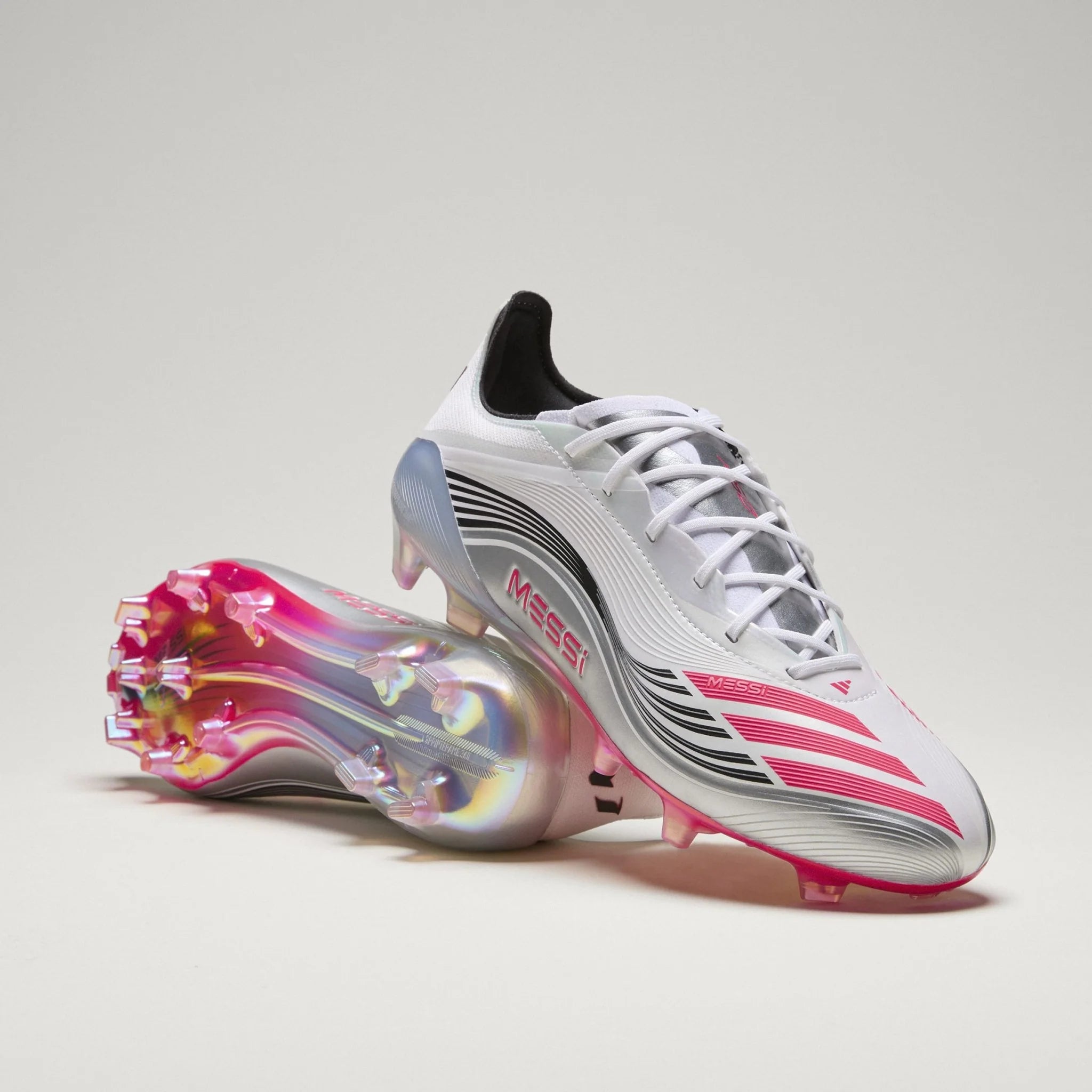 adidas F50 Messi Elite Firm Ground Soccer Cleats White Red