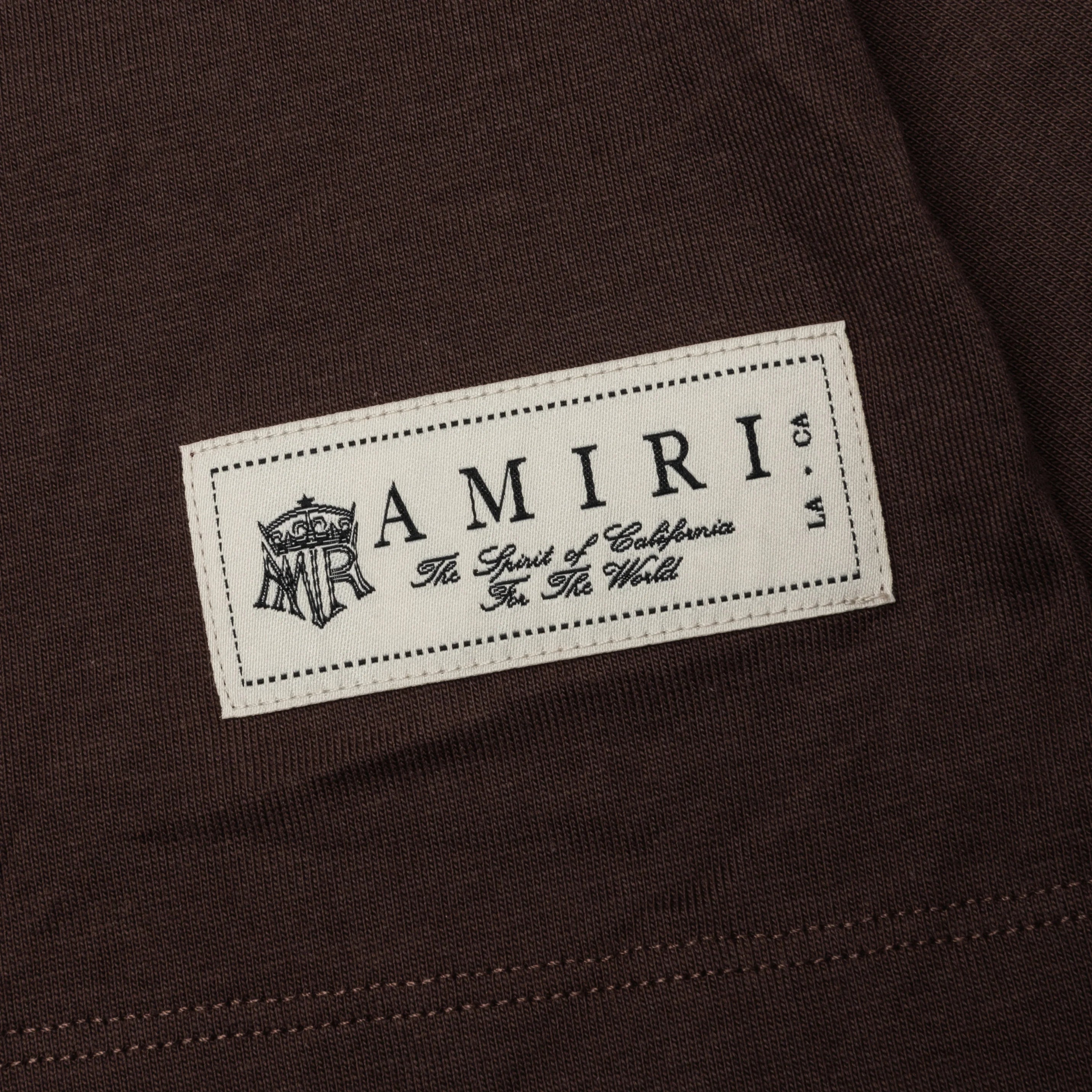 Amiri Stitch Tee Shaved Chocolate