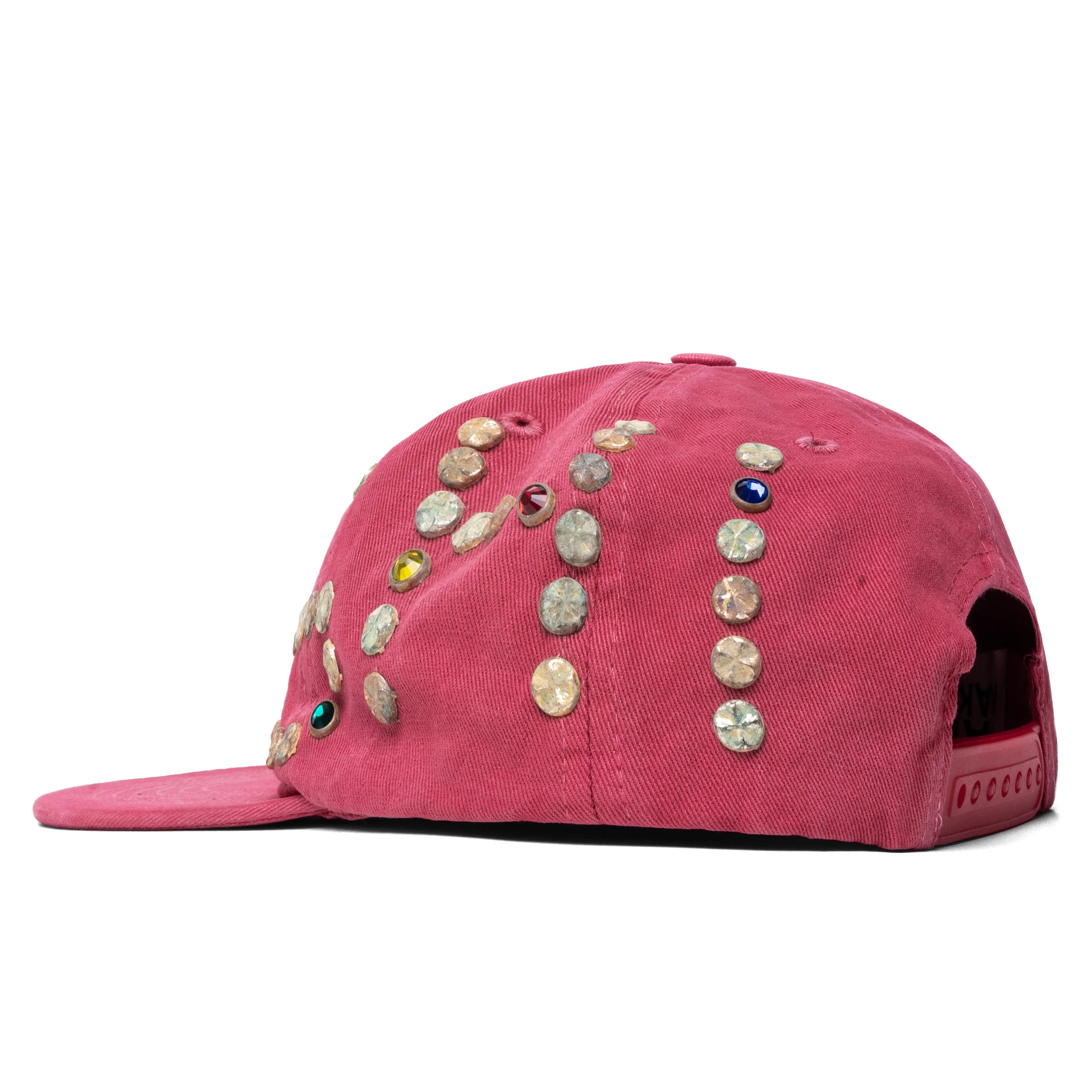 Studded Wrap Around Hat Red