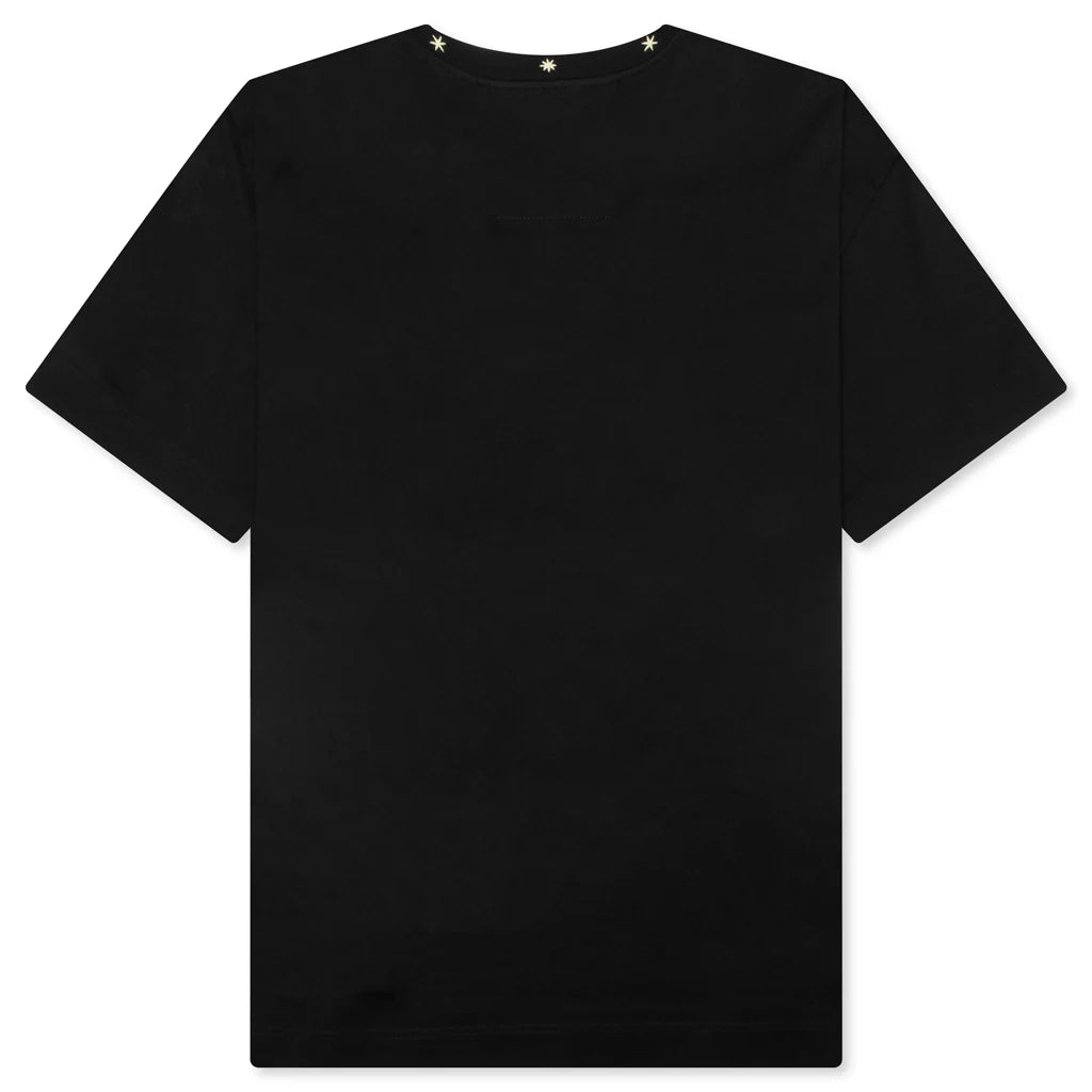 Star Print Standard T Shirt Black