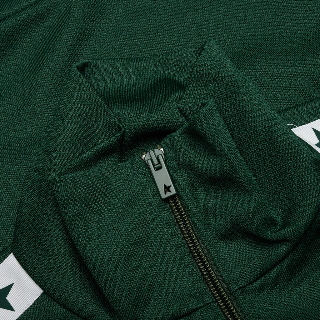 Womens Star Zipped Track Jacket Bright Green