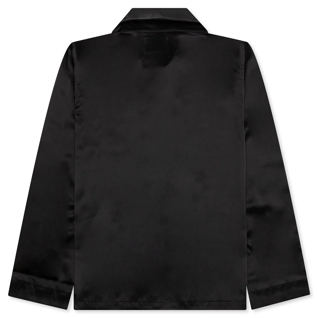 Silk Pajama Shirt Black