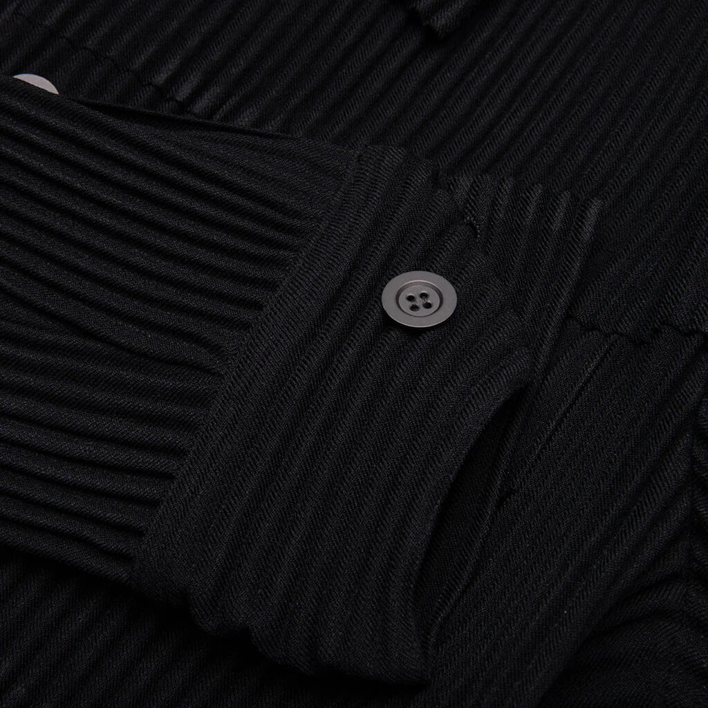 Wool Like Light Trucker Jacket Black