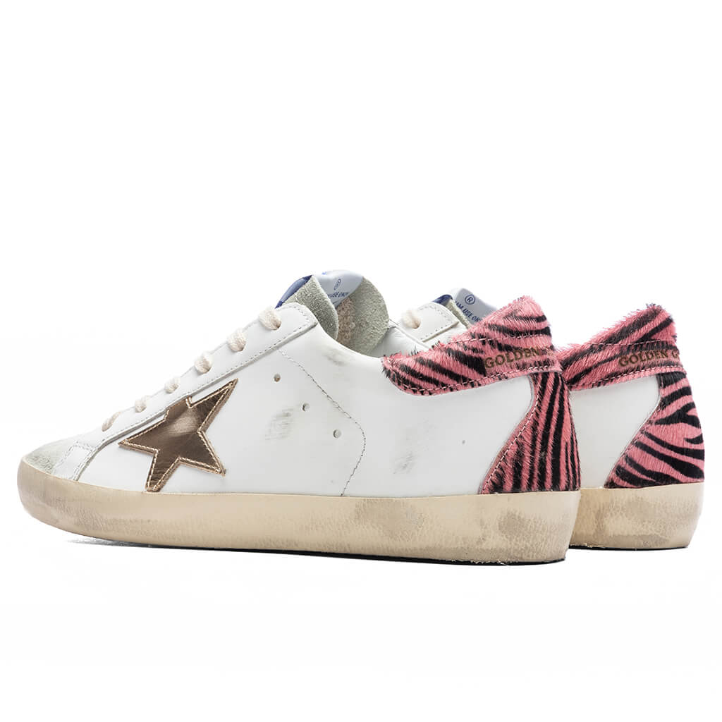 Womens Super Star Sneakers White Taupe Pink Black